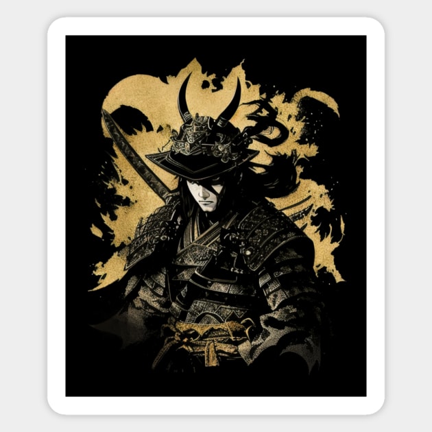 Feudal Japan Samurai - Ancient Scroll Sticker by HideTheInsanity